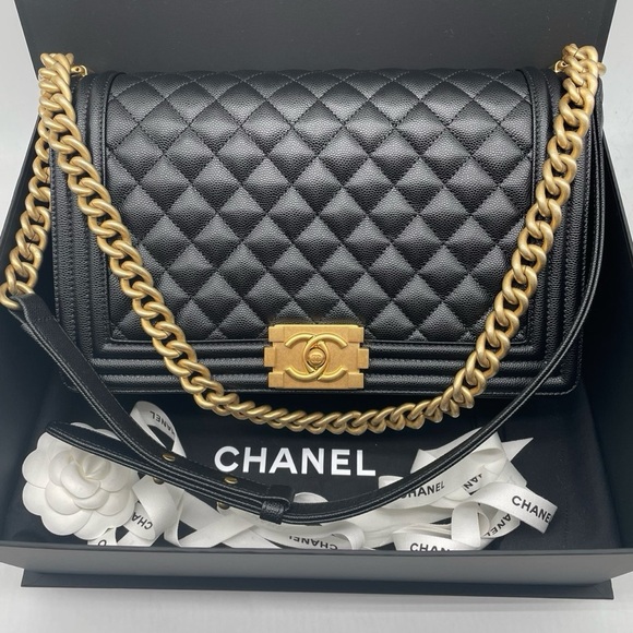 CHANEL Handbags - Chanel 2021 New Medium LeBoy Cavier Leather with Golden Hardware